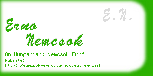 erno nemcsok business card
